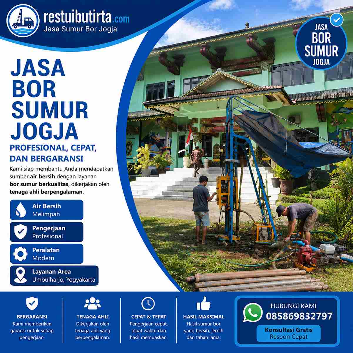 jasa sumur bor umbulharjo