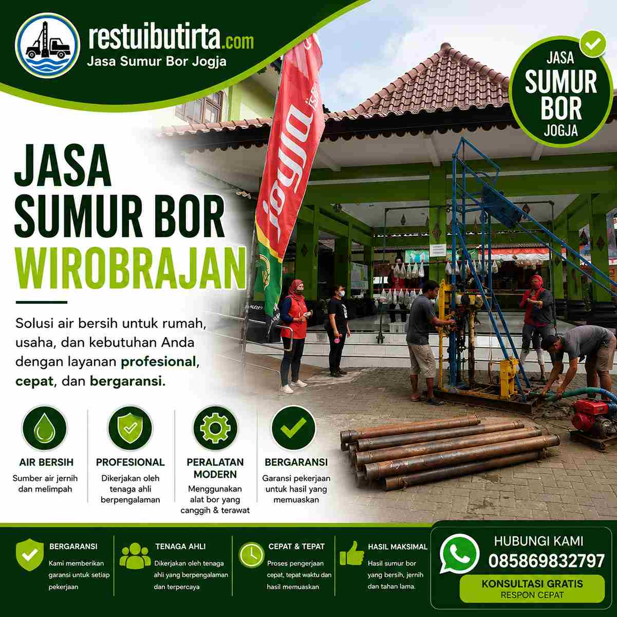jasa sumur bor wirobrajan