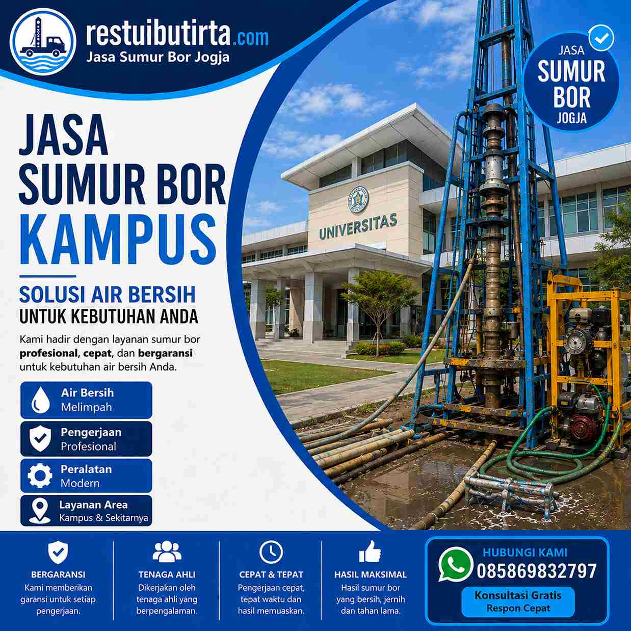 sumur bor kampus