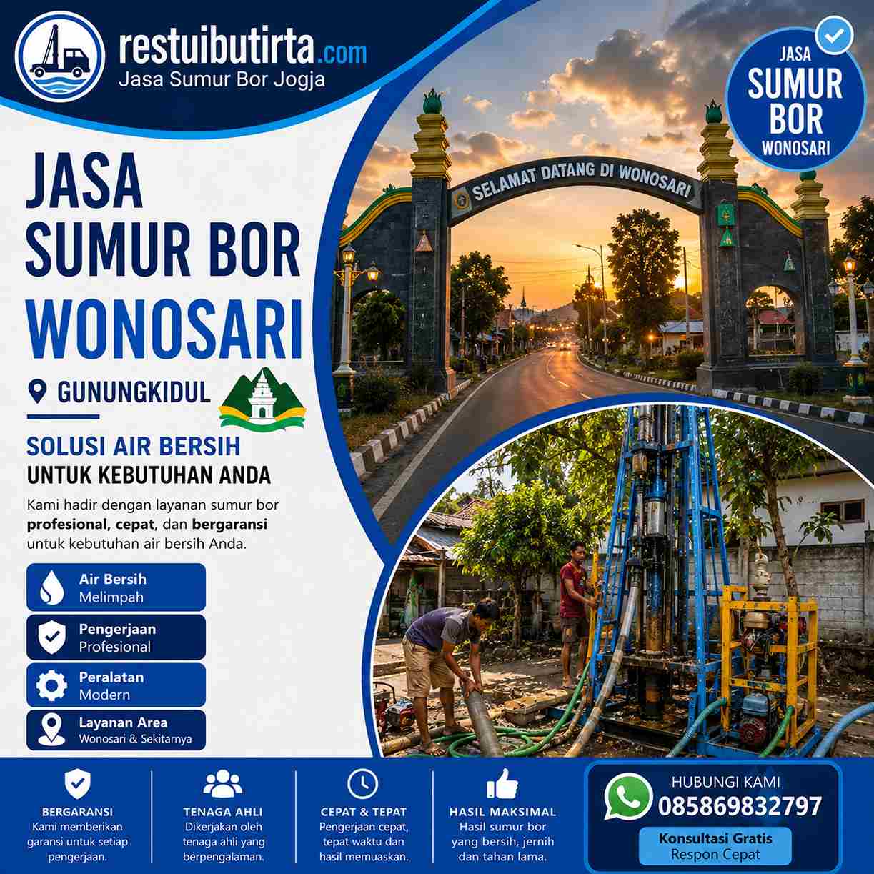 jasa sumur bor wonosari